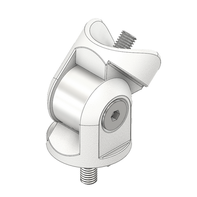 43-2FR-1 MODULAR SOLUTIONS PIVOT CONNECTION FOR 40MM ROUND PROFILE, PIVOT CONNECTOR FOR SIDE CONNECTION